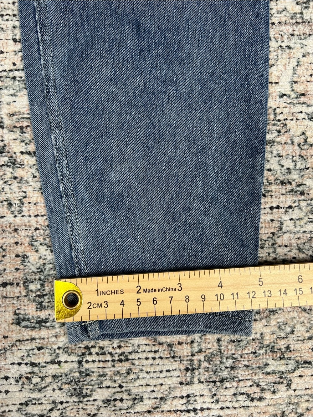 Halara Flex High Waisted Pocket Denim Casual Leggings Blue Large 7/8 - Picture 9 of 15